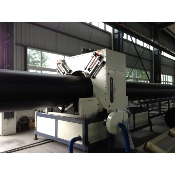 PP Extruder Machine for Solid Wall Water Supply HDPE Pipes with Blue Strip