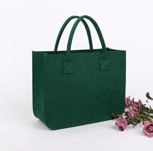 China 2021Eco-Friendly ladies felt shopping bag women handbag  tote bag leisure felt fabric bag promotional custom logo wholesale