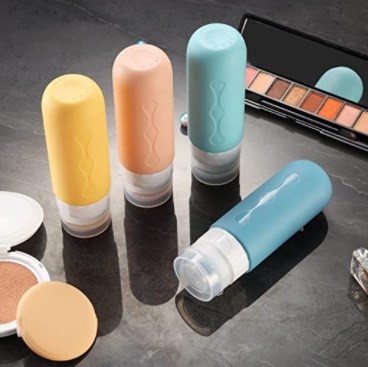 Cylinder Empty Silicone Travel Bottle Set Refillable Babi Color 90Ml