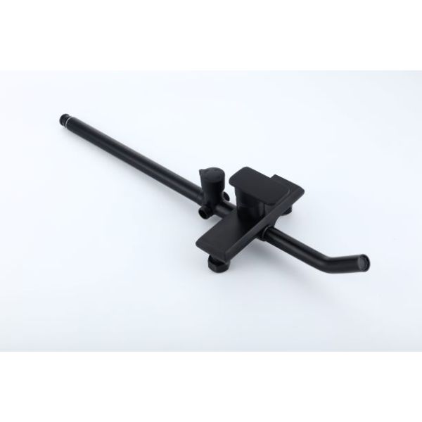 Rotation Matte Black Wall Mount 4way Rain Shower Faucets