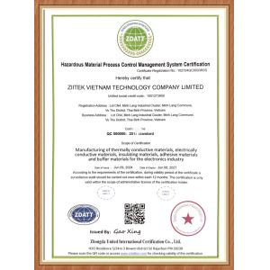 Dongguan Ziitek Electronical Material and Technology Ltd. Certifications