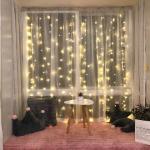 USB Powered 3*3M 300 LED Curtain String Light IP65