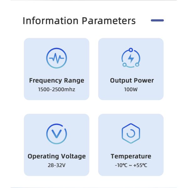 1500-2500MHz 100W Gan Lora Anti Uav Module Anti Portability Fpv Strike for DJI RF Power Amplifier with Ciculator