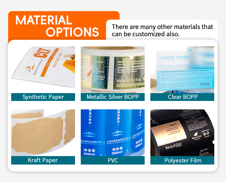 Yimu Sticker Labels，Waterproof Labels For Bottles , Costom Adhesive Label Rolls
