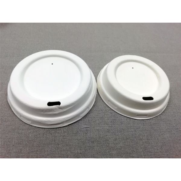 Leak-proof 80mm/90mm Sugarcane Cup-Lid ,Biodegradable Lids Of 8/12 Oz Branded Paper Coffee Cups and water Drinking Cups