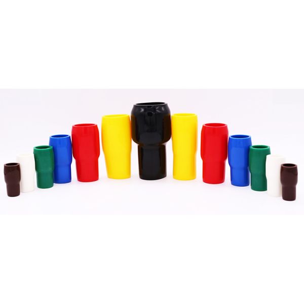 Custom V1.25 Insulated End Terminal Cap 13mm Copper Cable Lug Soft PVC Vinyl Rubber Pipe Sleeves Covers Tube