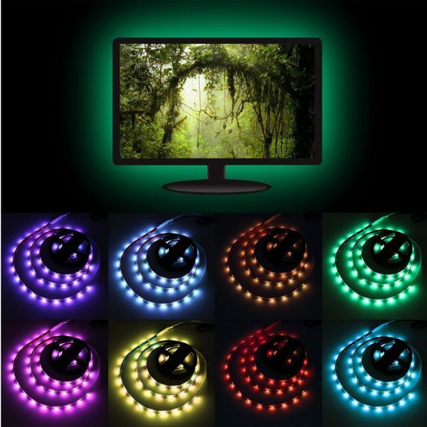 RGB Flexible Ribbon Adhesive Usb Powered Led Light Strip DC5v