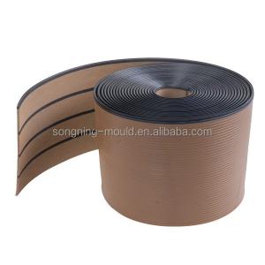 China Enhance Your Marine Experience with 190mm*5mm Synthetic Teak Boat Rubber Floor wholesale