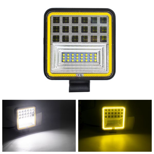 126W IP67 Spot Square Waterproof LED Work Lights