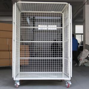 China Warehouse Collapsible Cart Trolley Load Bearing 500kg Zinc Plated Roll Cage Car Tool on sale