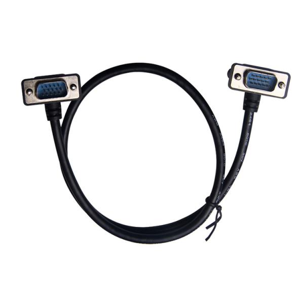 Quality Industrial Db15 Vga Cable , 90 Degree Vga Rs232 Cable 2 Meter for sale