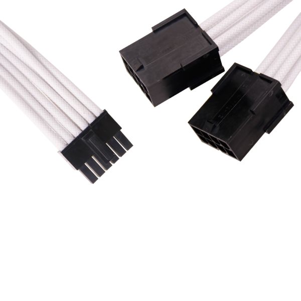 High Quality Computer Card RTX Graphics 3.0 Series 12p to double 8p 18AWG White Extension Cords Graphics Card Stripped