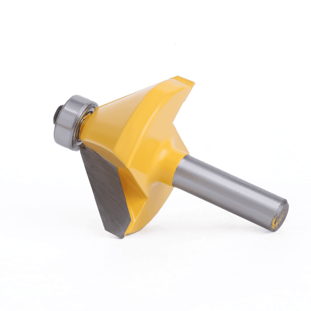 YingBa Professional Tool Manufacturer 8mm Shank 45 Degree Carbide Bevel Edge Trimming Bits for Wood Woodworking Bits