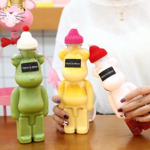 China Double Wall Square Round Reusable Bubble Tea Bottles With Handle wholesale