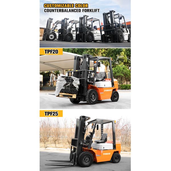 EPA 1-2 Meters Fork Length 2.5 Ton Diesel Forklift Manual Automatic Type