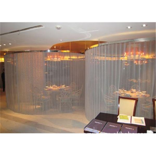 Customized Decorative 1mm Metal Mesh Drapery Anti Rust For Exhibition Hall