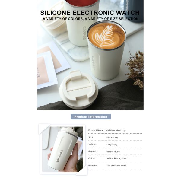 Double Wall Stainless Steel Vacuum Tumbler Cup 380 510ML