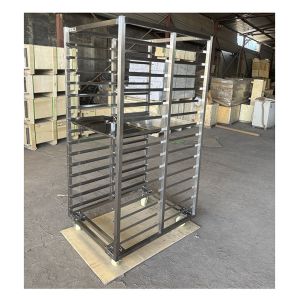 China 300kg-500kg Bakery Racking Trolley With Trays Polishing Surface wholesale