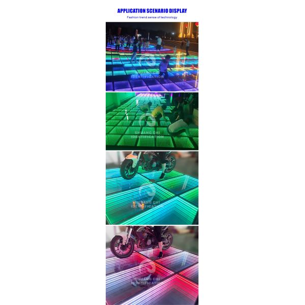 Dimmer Pista Light Wedding Party 3D Mirror Dance Floor LED Display Screen Panels