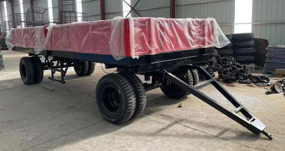 7C Series Single Axle Farm Trailer – Durable, Reliable, for 12-80hp Tractors, Dumping & Non-Dumping Options Agricultural Trolley Farming Trailer for