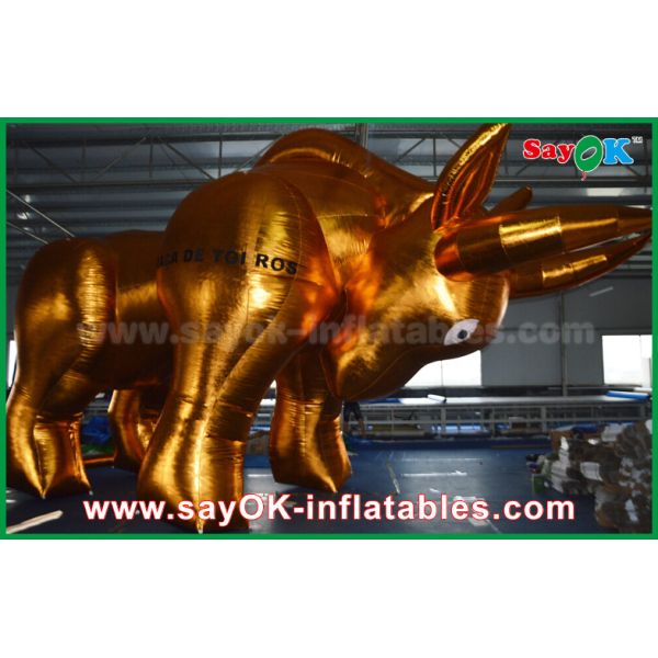 4m Height Gold Bull Custom Inflatable Products Inflatable Shape For Promotional