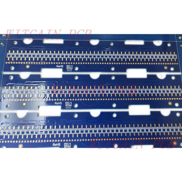 China FR4 Substrate Material Double Layer PCB Blue Solder Mask Ink wholesale