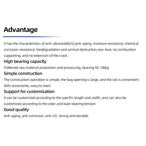 Traditional Design Style Non Woven Geotextile Sand Bag for Park River Bank Protection