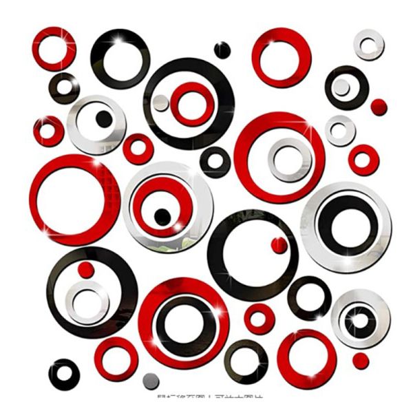 Echo-friendly and Kraft Sticker 3D Acrylic Three-dimensional Mirror Wall Stickers for Circular Home Decoration in Design