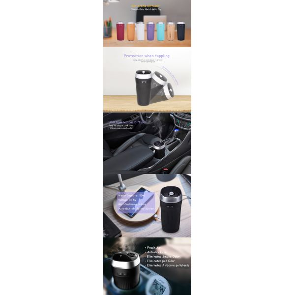 Electric Portable Mini 50ml Car USB Cool Mist Humidifier