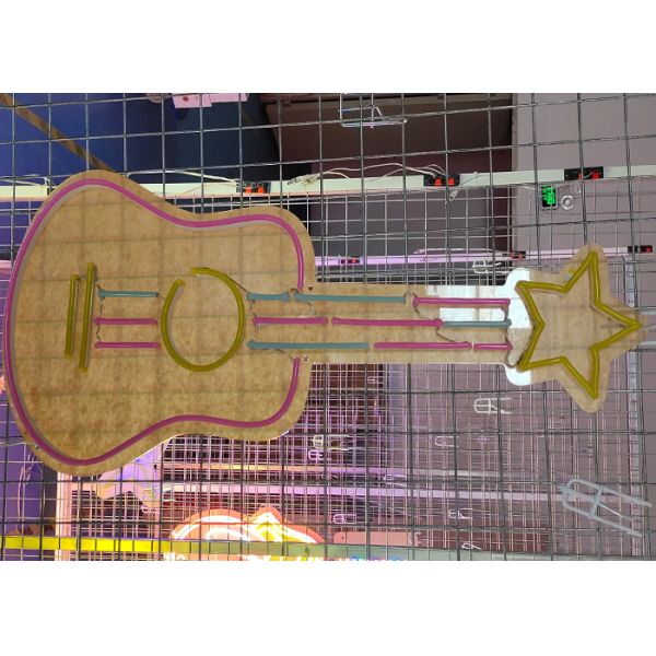 200cm 12VDC Guitar Led Neon Sign For Tavern Background Wall