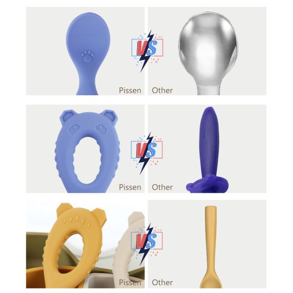 New Arrival Baby Spoon Food Grade Silicone Spoon With Toddler Eco Friendly Kids Feeding Baby Animal Style Silicone Spoon