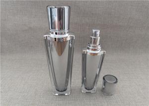 China Sliver Cap Refillable Pump Bottles , Empty Lotion Containers 60 / 120G wholesale