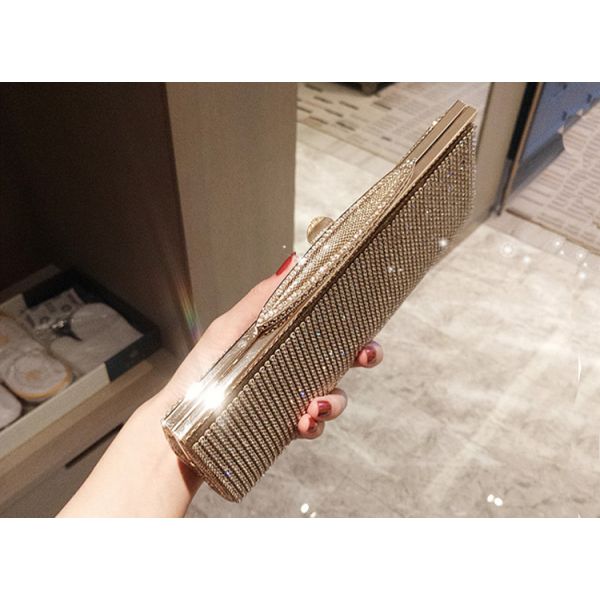 2019 new diamond-encrusted bag rhinestone lady clutch bride wedding banquet dinner party bag handbag for women
