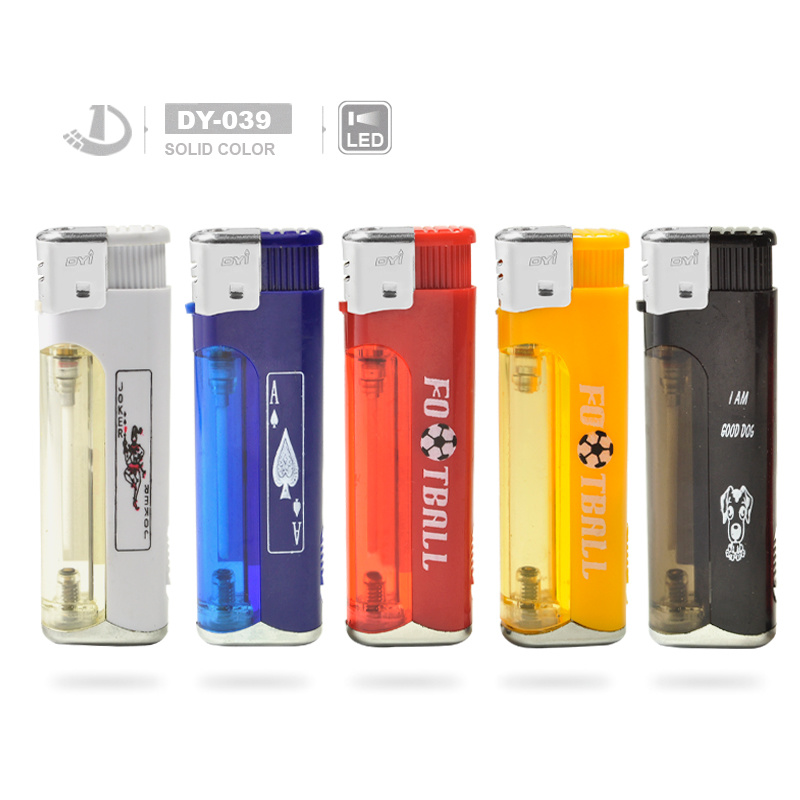 Best Quality Solid Color Five Colors Electric Lighter Commercial Cigarette Lighter