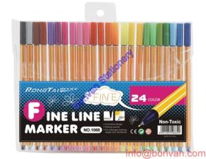 24 colors watercolor fineliner, ultra fine tip, Promotional Colored Fineliner Pen
