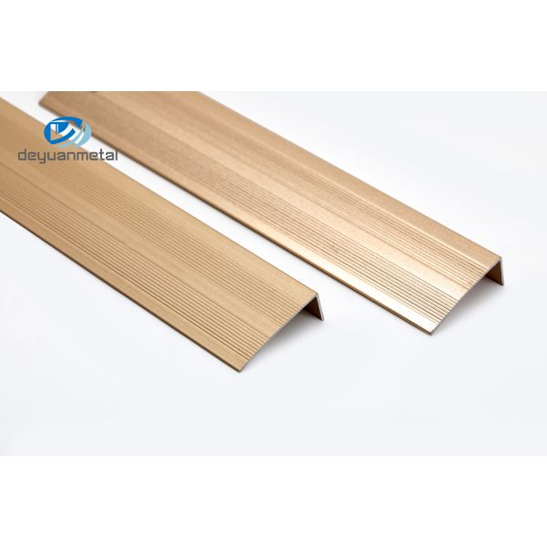 Quick Installation 2.5m Non Slip Aluminum Stair Nosing For Safety Protection