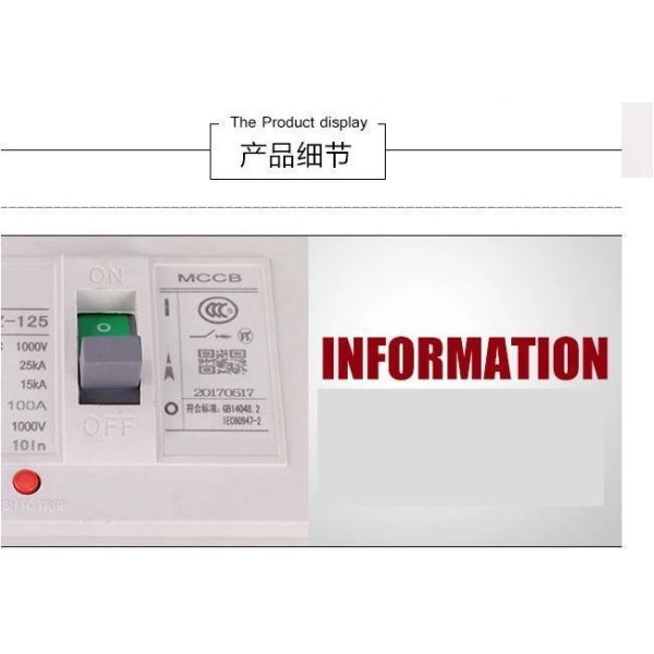 DC Moulded 50 Amp Circuit Breaker Fire Resistance For Solar PV Power Distribution