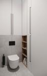 Customized Retro White Bathroom Cabinet with White Towel Racks