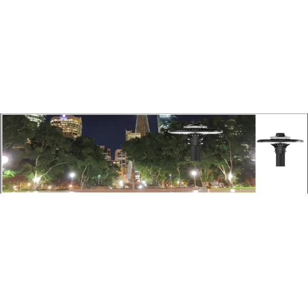 Energy-Saving 140lm/W Smart-Tuning 200W LED Garden Post Light Pole Area Light for Highway Rest Area Sports Complex Waterfront Promenade