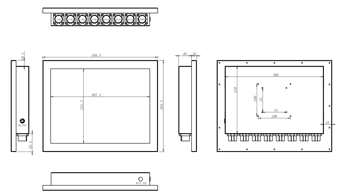 Industrial Sunlight Readable Touch Screen Computer Intel® Core I5-3337U CPU