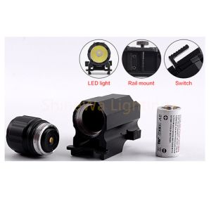 Slide Switch Tactical Rail Mount Flashlight Adjustable Tactical Flashlight With