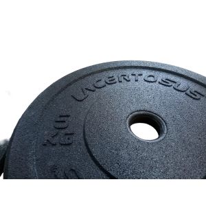 51mm Rubber Dumbbell Plates 15kg Fitness Gear Weight Plates Black