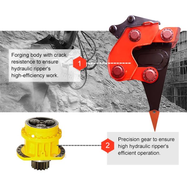 Mountain Excavator Vibro Ripper, Hydraulic Vibrating Ripper, Vibrator Ripper