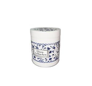 China Blue White Porcelain Pattern Tea Packaging Box , Round Shape Custom Tin Cans wholesale