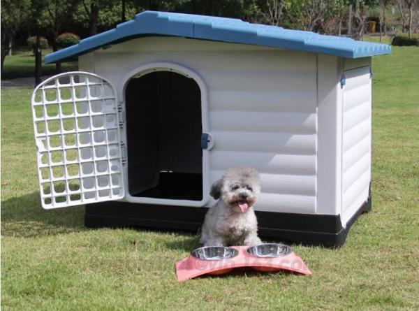 Quality Large Plastic Dog House Outdoor Indoor Doghouse Puppy Shelter Water Resistant Easy Assembly Sturdy Dog Kennel for sale