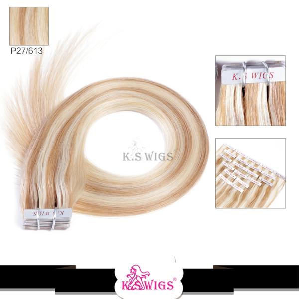 Quality Wholesale Perfect Quality 100% Mix color Indian thick Tape on Human hair extensions for sale
