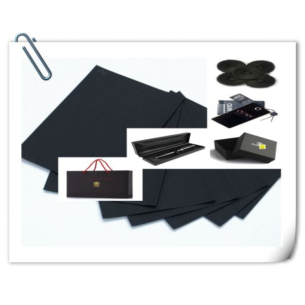 Anti-Curl Recycled Wood Pulp Black Paperboard for Shopping Bags