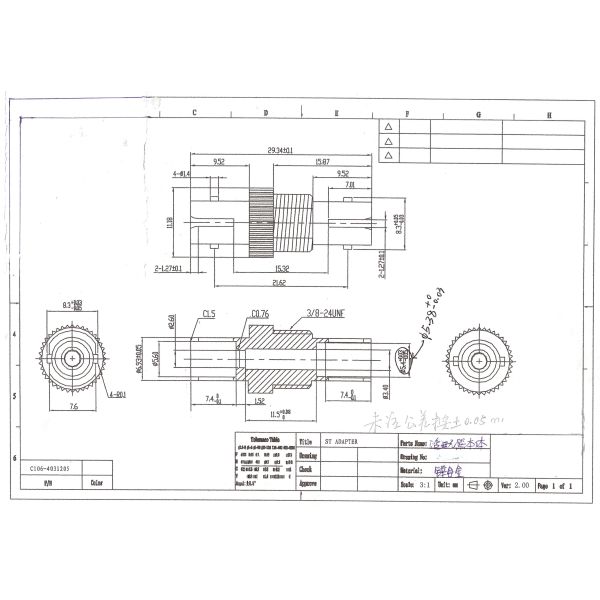Multimode Round Type ST Zinc alloy Fiber Optic Receptacle
