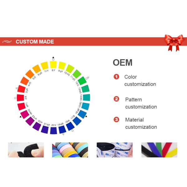 3/4inch 50mm Factory Black white Hook and Loop fastener Tape Roll