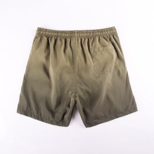 Olive Camouflage Mens Elastic Waist Board Shorts